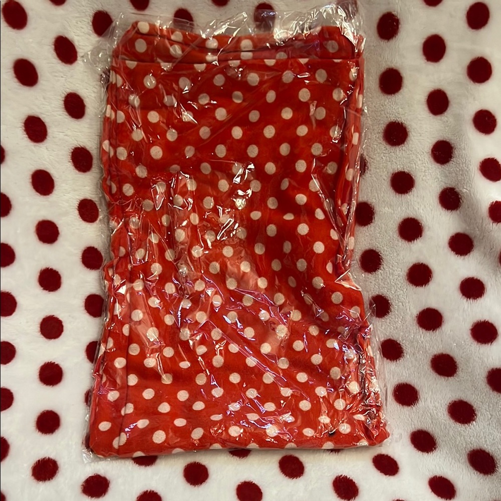 Red Polka Dot infinity scarf